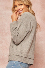 Grey Multicolor Knit Sweater king-general-store-5710.myshopify.com