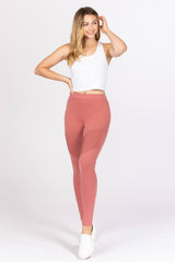 Pintuck Detail Ponte Pants Strawberry king-general-store-5710.myshopify.com