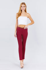 Belted Textured Long Pants king-general-store-5710.myshopify.com