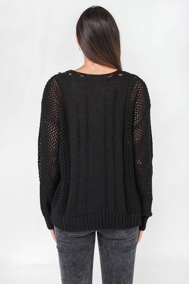 Waffle Knit Sweater king-general-store-5710.myshopify.com