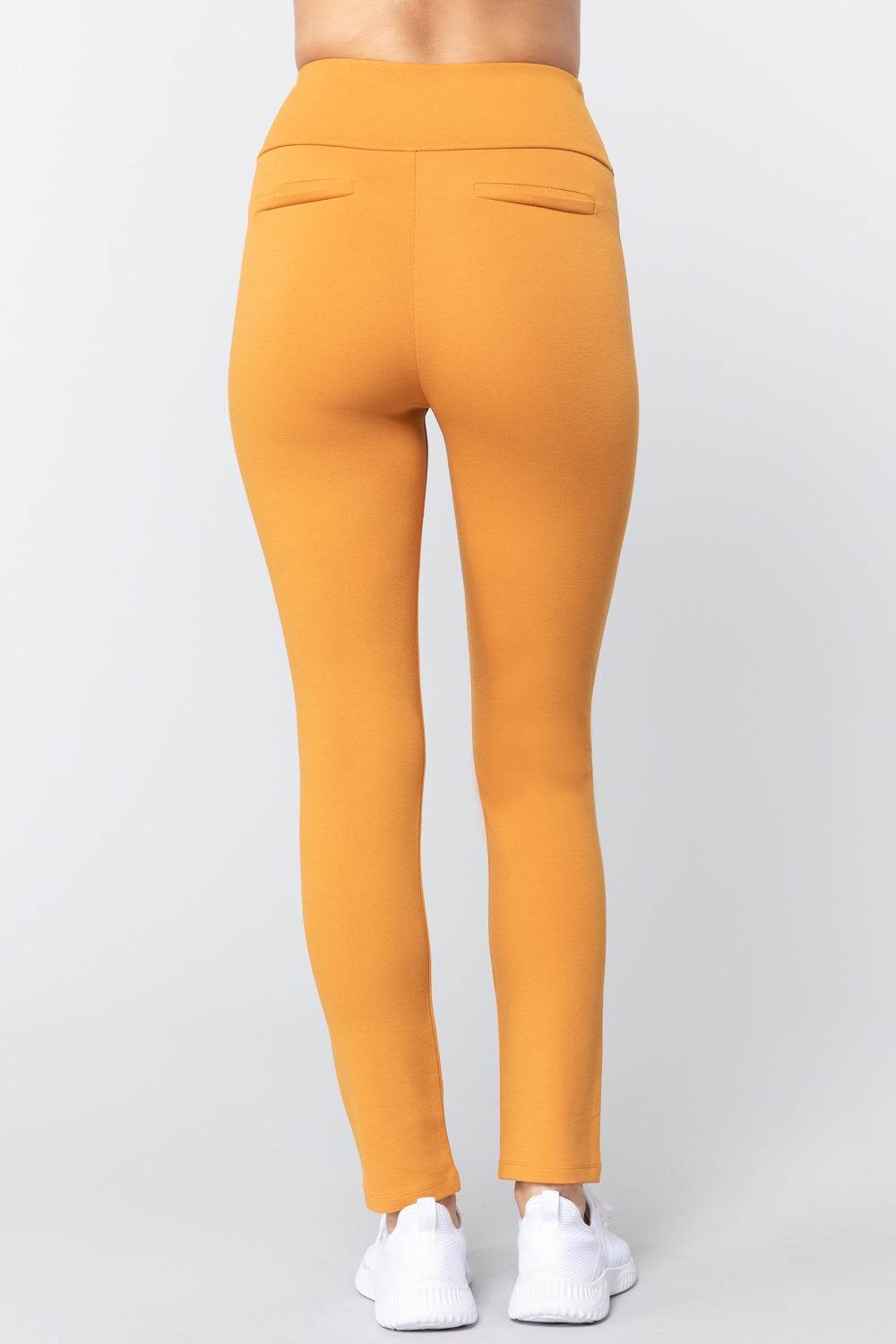 Waist Band Long Ponte Pants Deep Mustard king-general-store-5710.myshopify.com