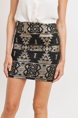 Gold Sequence Pattern Mini Skirt king-general-store-5710.myshopify.com