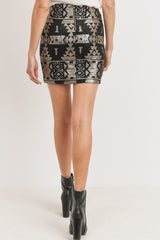 Gold Sequence Pattern Mini Skirt king-general-store-5710.myshopify.com