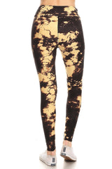 Yoga Style Banded Lined Tie Dye Print, Full Length Leggings In A Slim Fitting Style With A Banded High Waist. king-general-store-5710.myshopify.com
