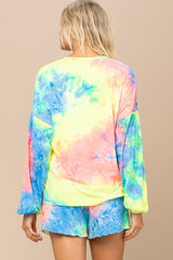 Tie-dye Printed Knit Top And Shorts Set king-general-store-5710.myshopify.com