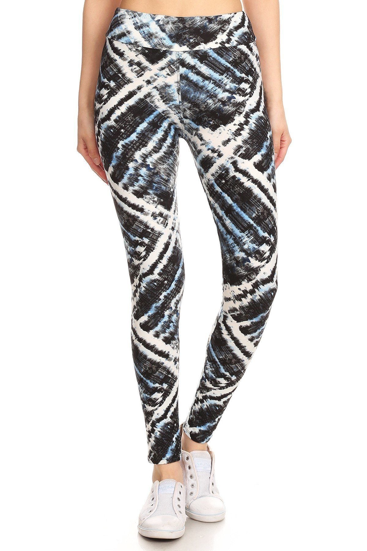 Yoga Style Banded Lined Tie Dye Printed Knit Legging With High Waist king-general-store-5710.myshopify.com