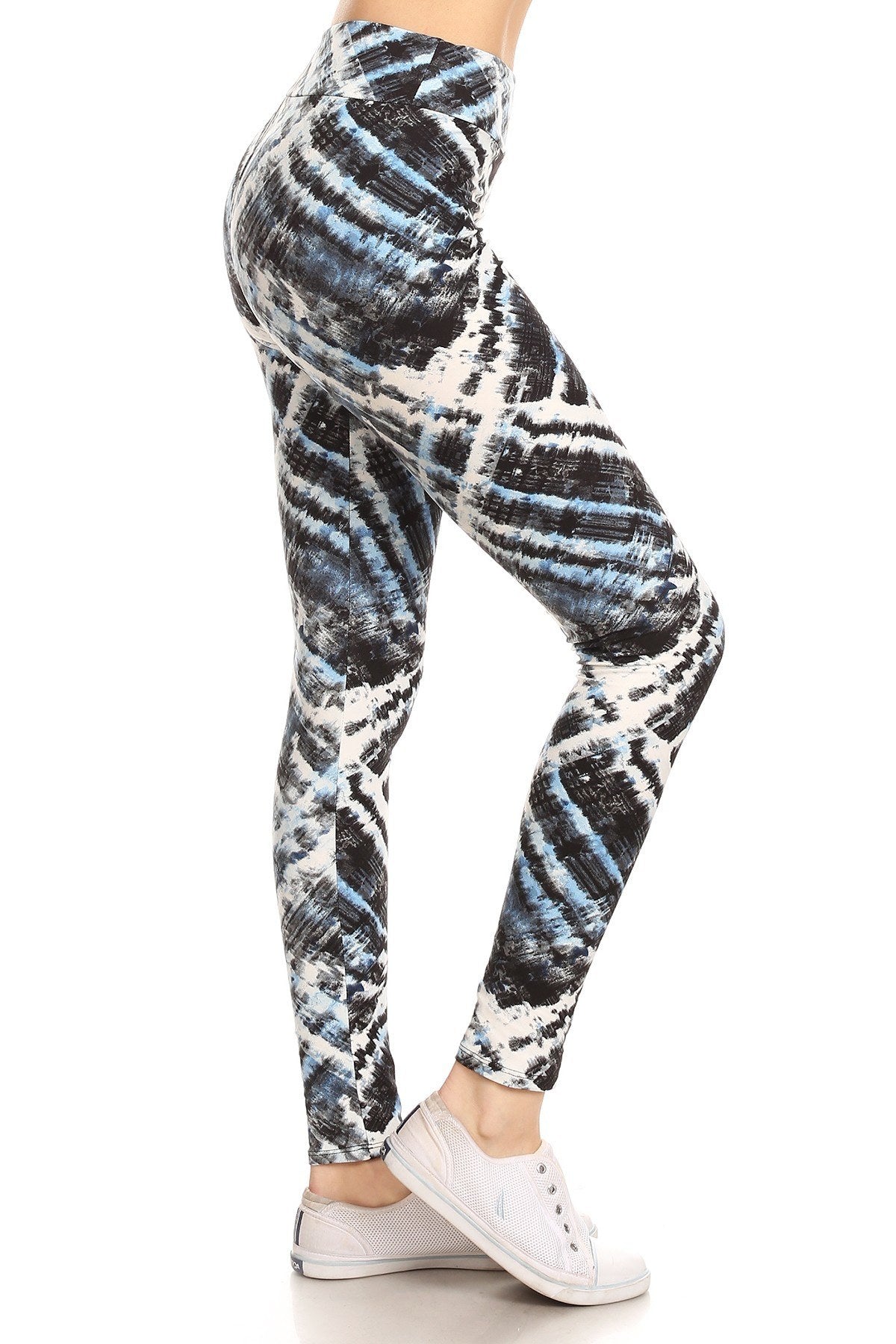 Yoga Style Banded Lined Tie Dye Printed Knit Legging With High Waist king-general-store-5710.myshopify.com