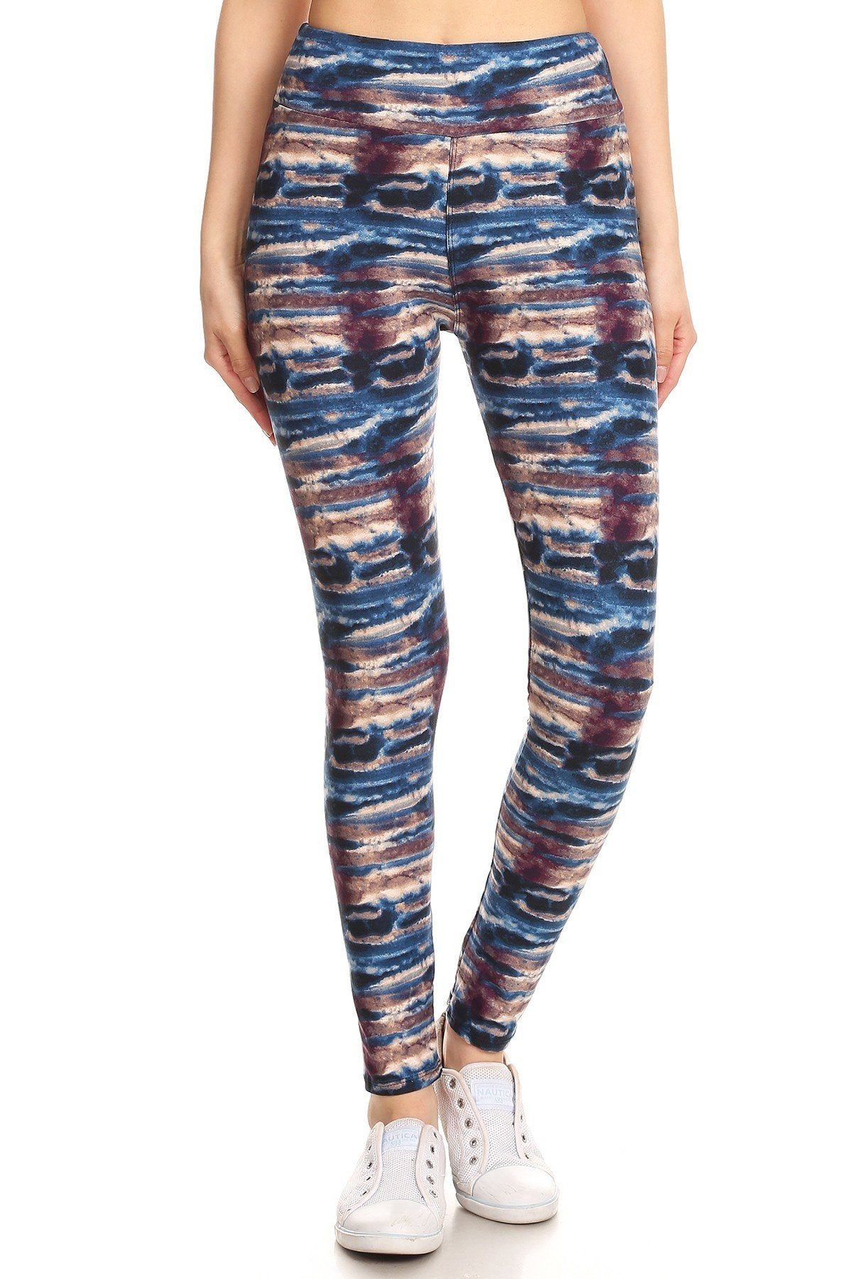 Yoga Style Banded Lined Tie Dye Printed Knit Legging With High Waist king-general-store-5710.myshopify.com