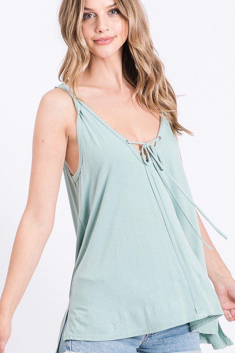 Lightweight This Flowy Tank Sage king-general-store-5710.myshopify.com