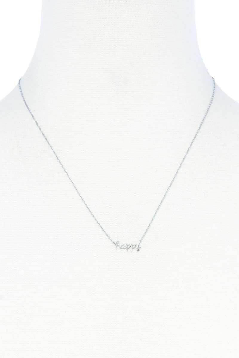 Happy Message Dainty Metal Necklace king-general-store-5710.myshopify.com