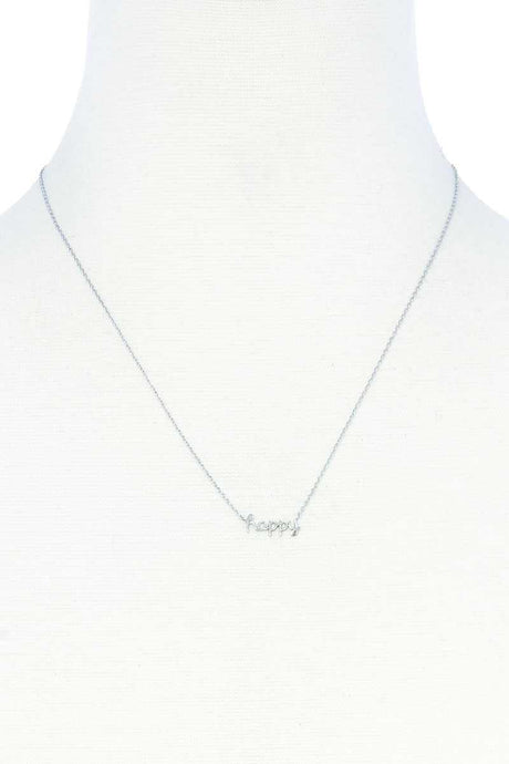 Happy Message Dainty Metal Necklace king-general-store-5710.myshopify.com
