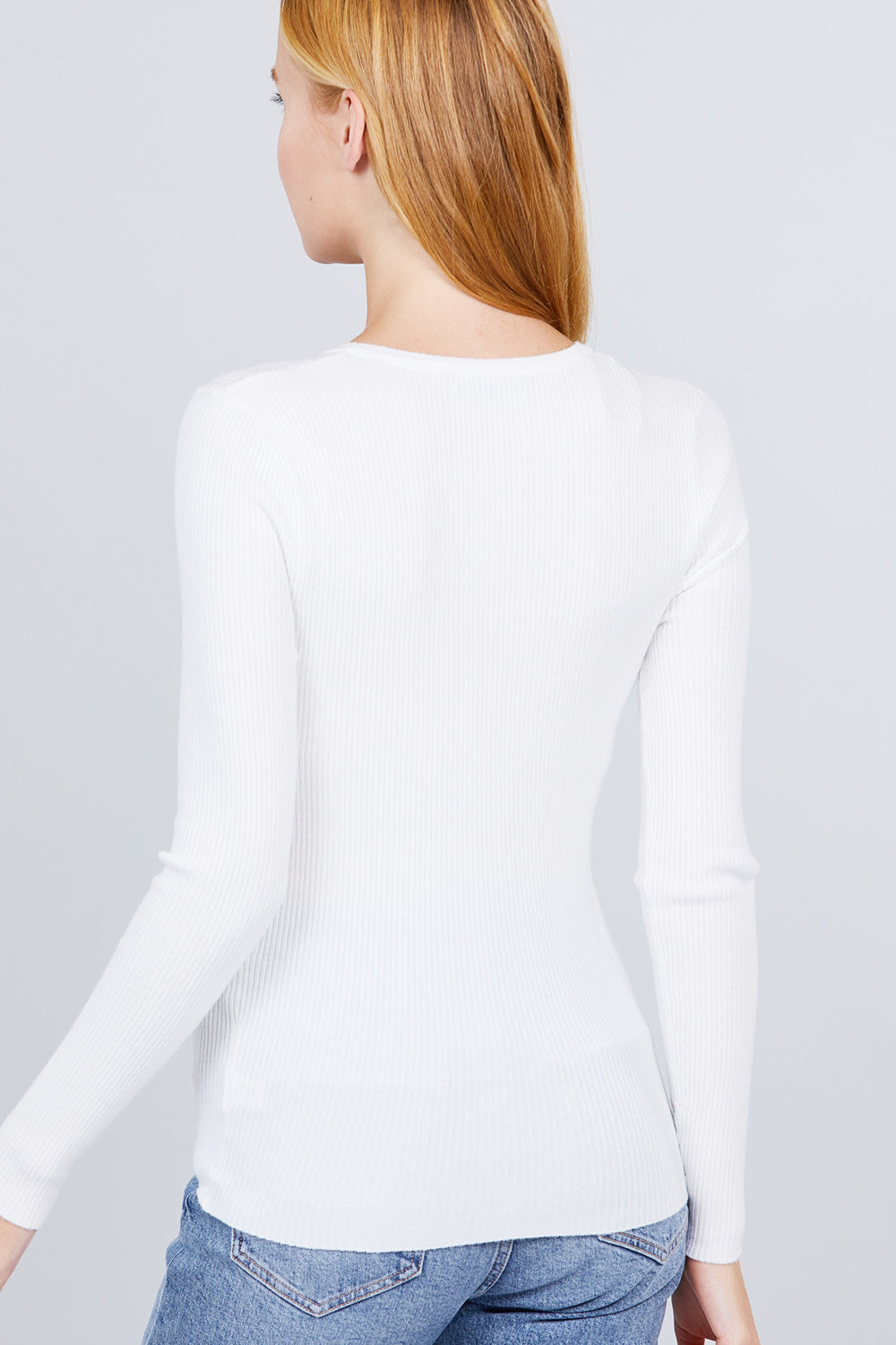 Viscose Henley Sweater in White king-general-store-5710.myshopify.com
