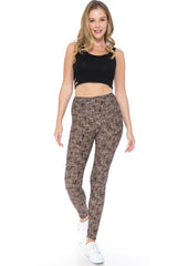 Yoga Style Banded Lined Multi Printed Knit Legging With High Waist king-general-store-5710.myshopify.com