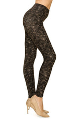 Multi Print, Full Length, High Waisted Leggings In A Fitted Style With An Elastic Waistband king-general-store-5710.myshopify.com