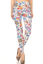 Floral Printed Lined Knit Legging With Elastic Waistband king-general-store-5710.myshopify.com