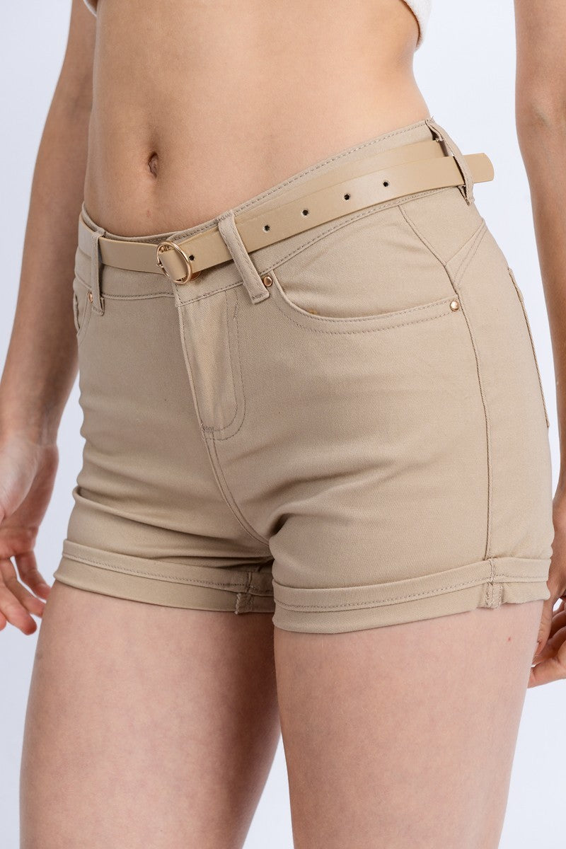 High Rise 5 Pockets Roll Up Hem Shorts king-general-store-5710.myshopify.com