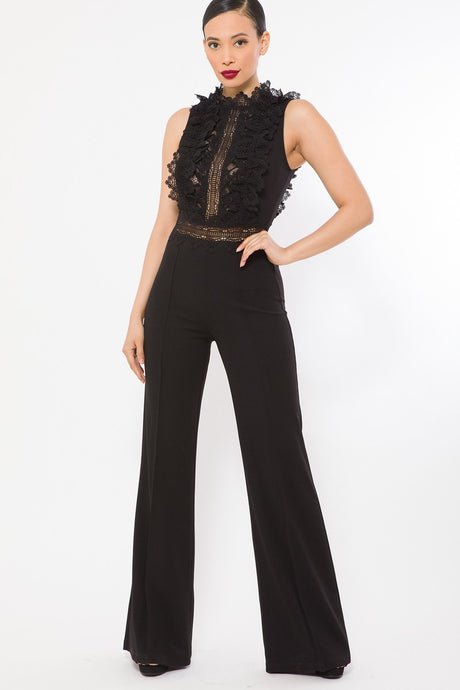 Crochet Lace Combined Bodice Jumpsuit king-general-store-5710.myshopify.com