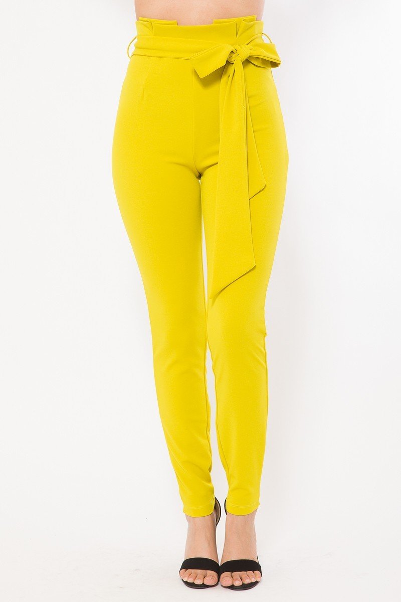 High Waist Fashion Skinny Pants Lime king-general-store-5710.myshopify.com