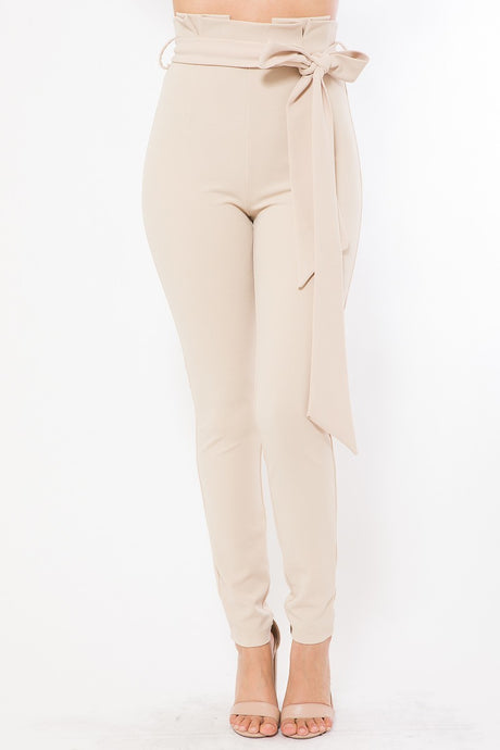 High Waist Fashion Skinny Pants Beige king-general-store-5710.myshopify.com