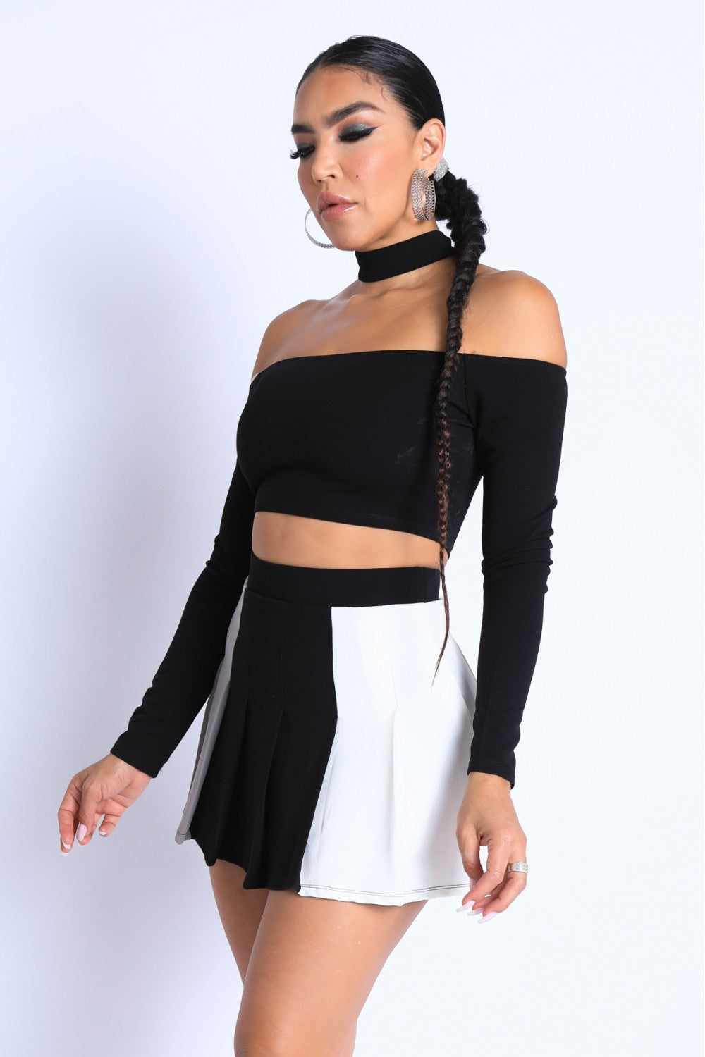 Choker Off-shoulder Top Set king-general-store-5710.myshopify.com