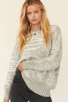 Zebra Print Pullover Sweater