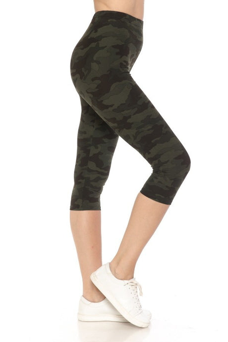 Multi Camo High Waist Cropped Fitted Style Leggings king-general-store-5710.myshopify.com