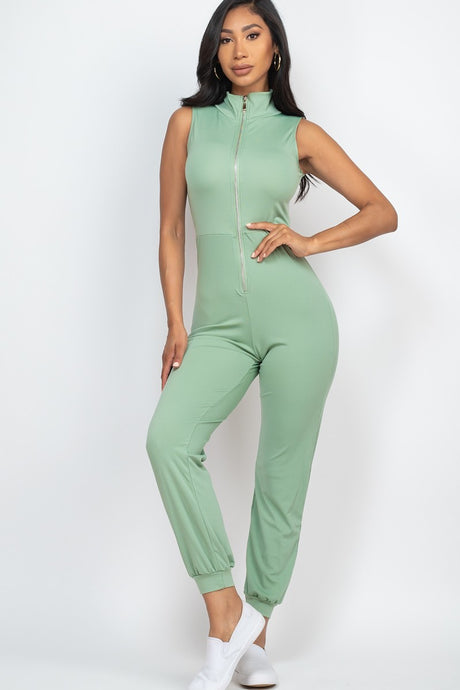 Zip Front Jumpsuit Green Bay king-general-store-5710.myshopify.com