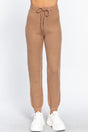 Drawstring Sweater Long Pants Camel king-general-store-5710.myshopify.com