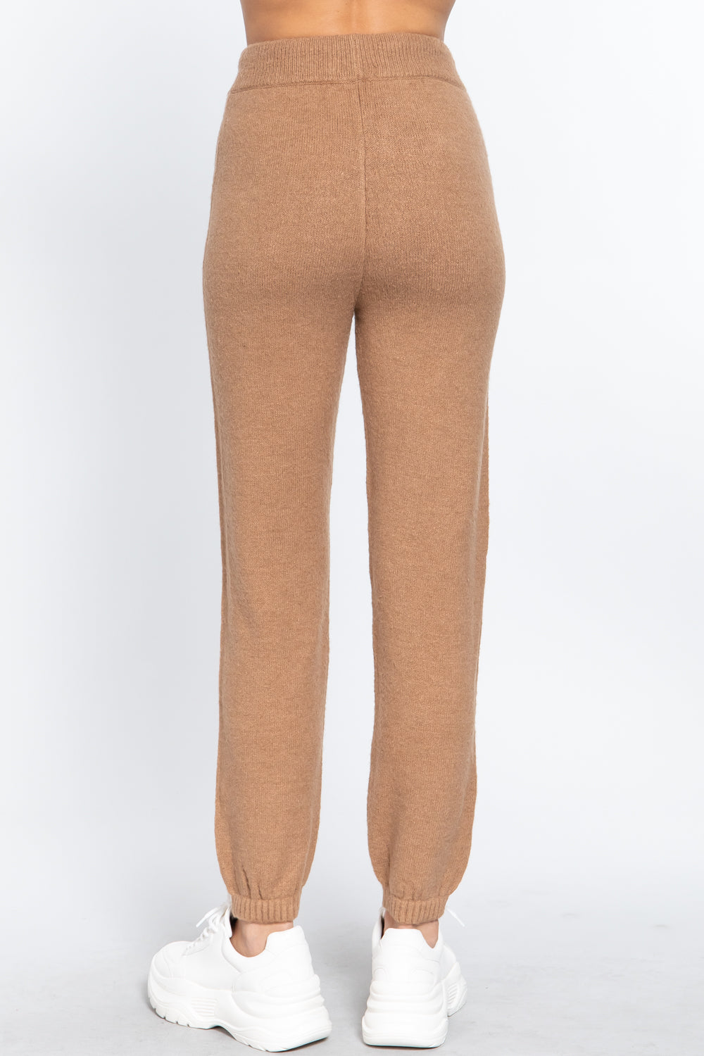 Drawstring Sweater Long Pants Camel king-general-store-5710.myshopify.com