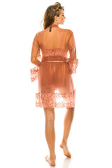 Mesh Robe Set in Light Mahogany king-general-store-5710.myshopify.com