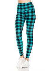 Multi Checkered 5-inch Long Yoga Style Banded Lined Tie Dye Printed Knit Legging With High Waist 3 king-general-store-5710.myshopify.com