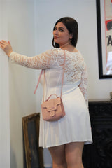 Plus Lace Detail Long Sleeve Mini Dress king-general-store-5710.myshopify.com