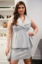 Plus Glitter Collared Peplum Mini Dress 1 king-general-store-5710.myshopify.com