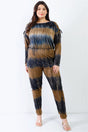 Plus Tie-dye Lace Up Shoulder Details Back Wrap Cut-out Jumpsuit king-general-store-5710.myshopify.com