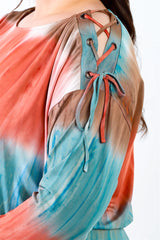 Plus Tie-dye Lace Up Shoulder Details Back Wrap Cut-out Jumpsuit king-general-store-5710.myshopify.com