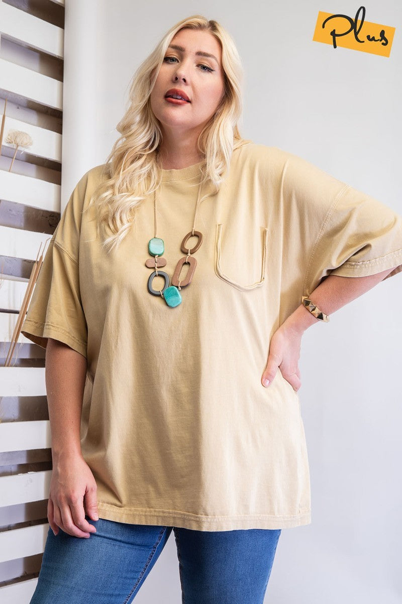 Mineral Washed Cotton Jersey Boxy Tunic king-general-store-5710.myshopify.com
