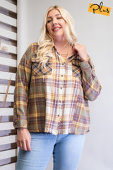 Plaid Mix Button Down Shirt king-general-store-5710.myshopify.com