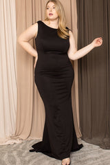 Ruffle Draped Tail Plus Size Maxi Dress king-general-store-5710.myshopify.com