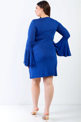 Plus Bell Long Sleeve Mini Dress 1 king-general-store-5710.myshopify.com