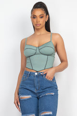 Bustier Sleeveless Ribbed Top