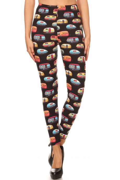 Campers Printed High Waisted Leggings king-general-store-5710.myshopify.com