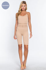 Round Neck Pointelle Detail Seamless Rib Romper king-general-store-5710.myshopify.com