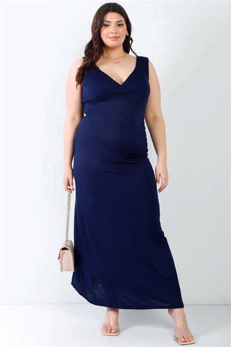 Plus V-Neck Sleeveless Maxi Dress 5 king-general-store-5710.myshopify.com