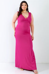 Plus V-Neck Sleeveless Maxi Dress 4 king-general-store-5710.myshopify.com