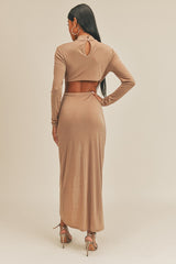 Pecan Brown Open Front Dress king-general-store-5710.myshopify.com