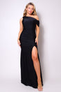 One Shoulder Draped Side Slit Maxi Dress king-general-store-5710.myshopify.com