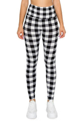 Checker Printed Knit Legging With High Waist king-general-store-5710.myshopify.com
