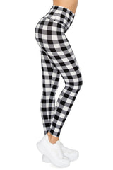 Checker Printed Knit Legging With High Waist king-general-store-5710.myshopify.com