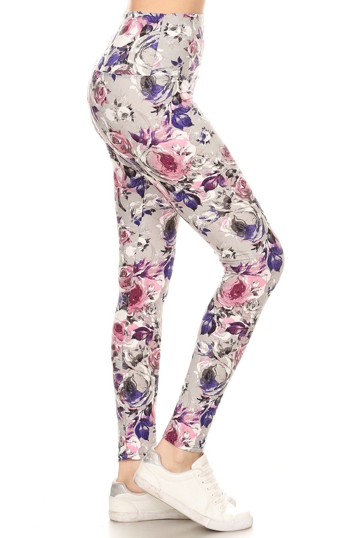 Floral Printed Knit Legging With High Waist king-general-store-5710.myshopify.com