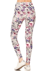 Floral Printed Knit Legging With High Waist king-general-store-5710.myshopify.com